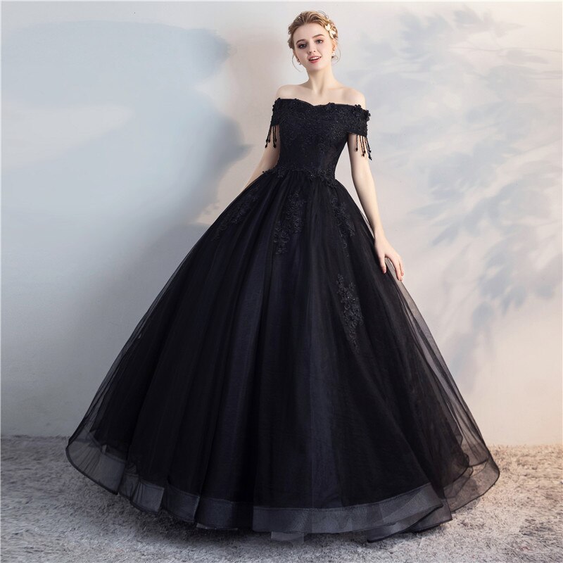 Kleid Prinzessin Frau Schwarz