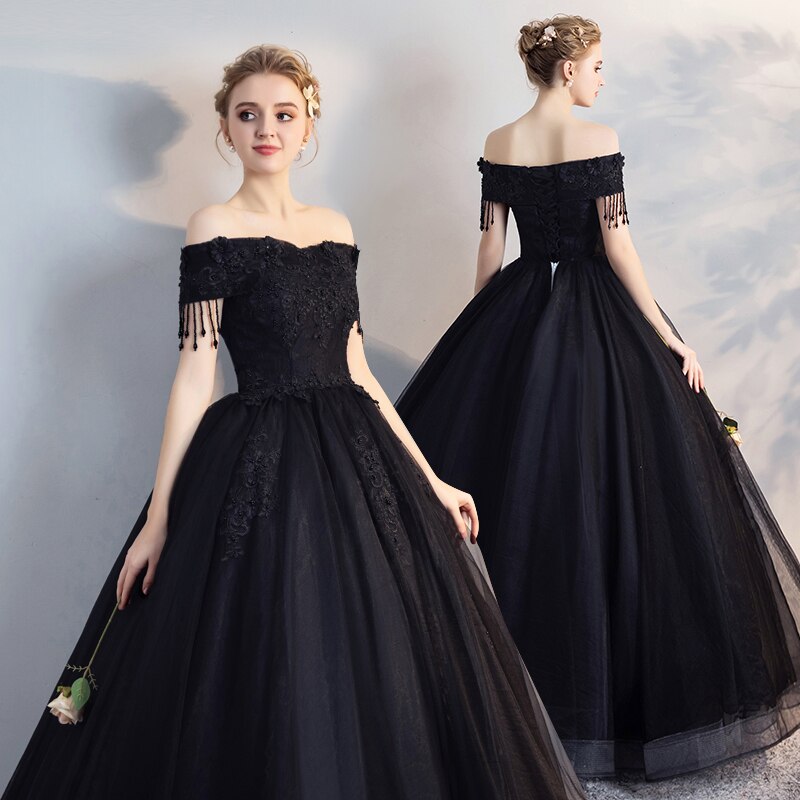 Kleid Prinzessin Frau Schwarz