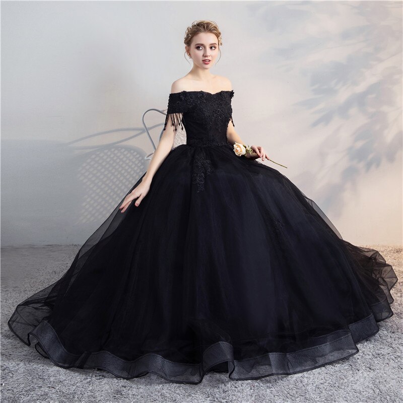 Kleid Prinzessin Frau Schwarz