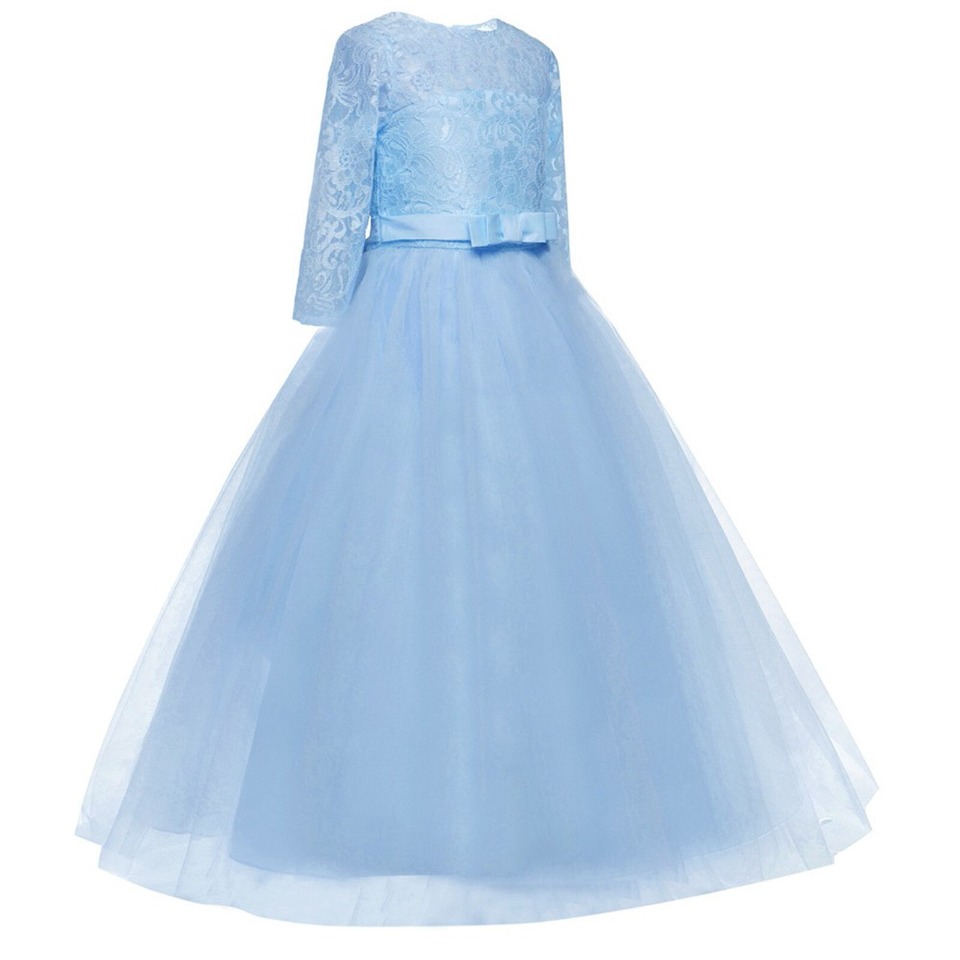 Kleid für die Zeremonie, Prinzessin, Mädchen, himmelblau