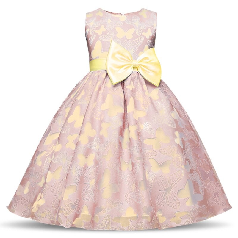 Kleid Prinzessin Mädchen Schmetterling Rosa