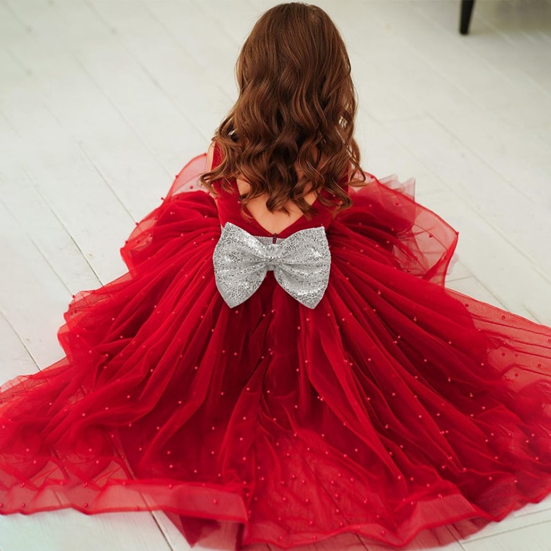 Kleid Prinzessin Mädchen Rot für Hochzeit