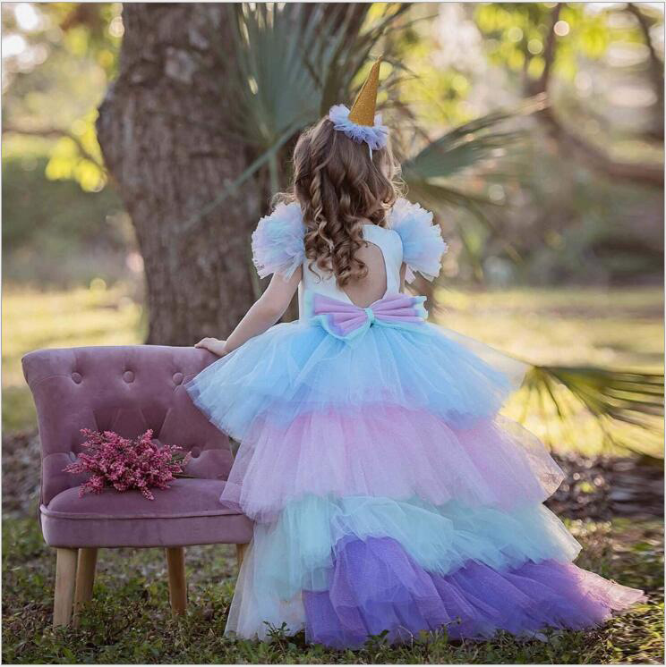 Kleid Prinzessin Einhorn Mehrfarbig mit Zubehör