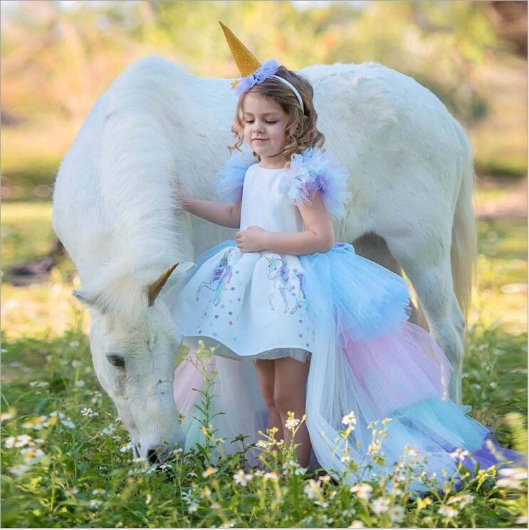 Kleid Prinzessin Einhorn Mehrfarbig mit Zubehör