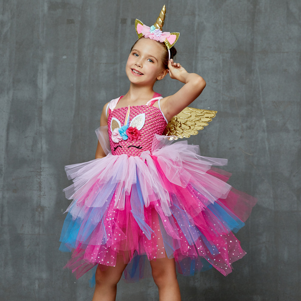 Kleid Prinzessin Einhorn für Mädchen