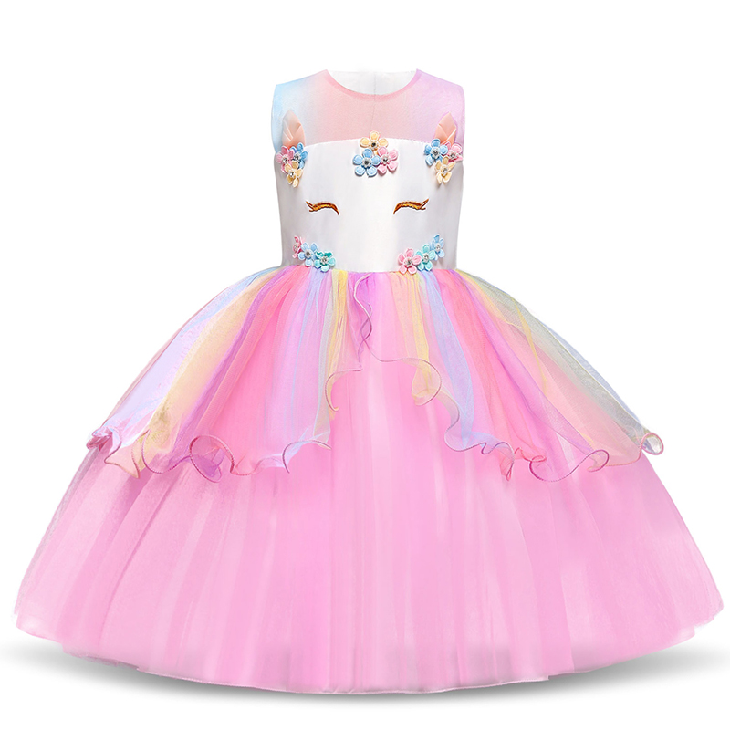 Kleid Prinzessin Einhorn Pink für Mädchen