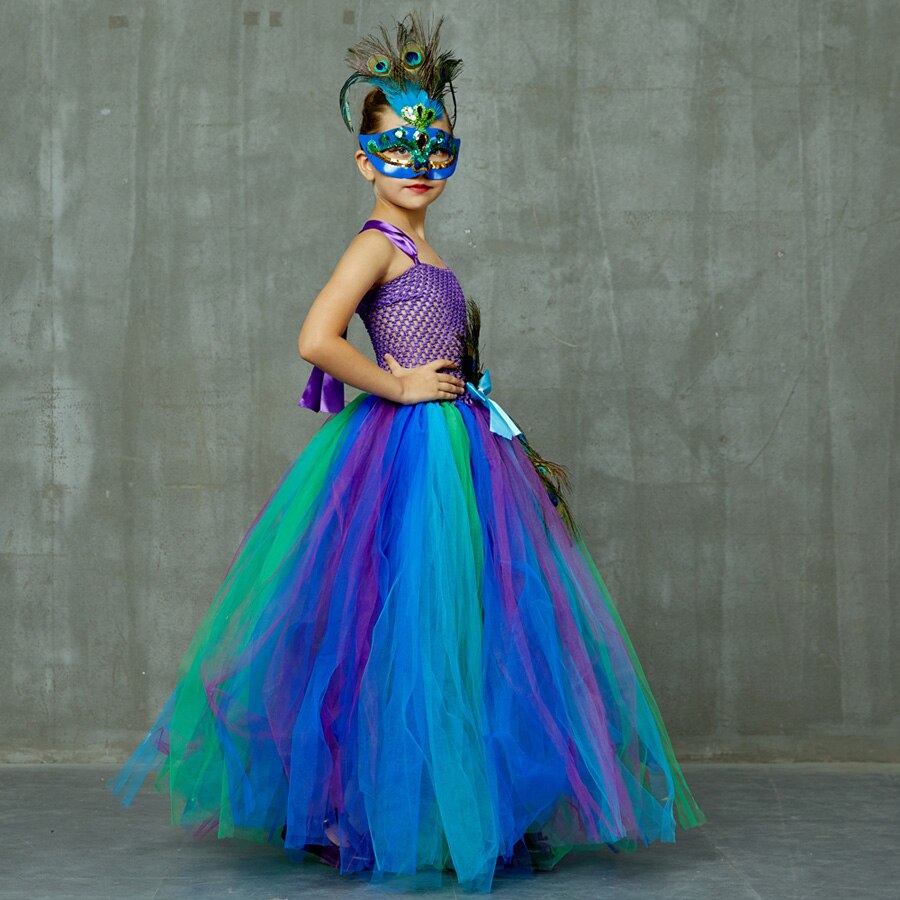 Prinzessin Pfau Kleid für Karneval und Geburtstage