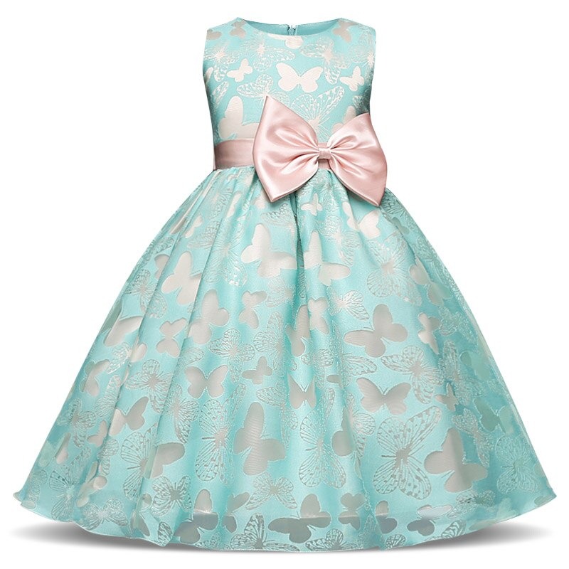 Kleid Prinzessin Schmetterling Türkis für Mädchen