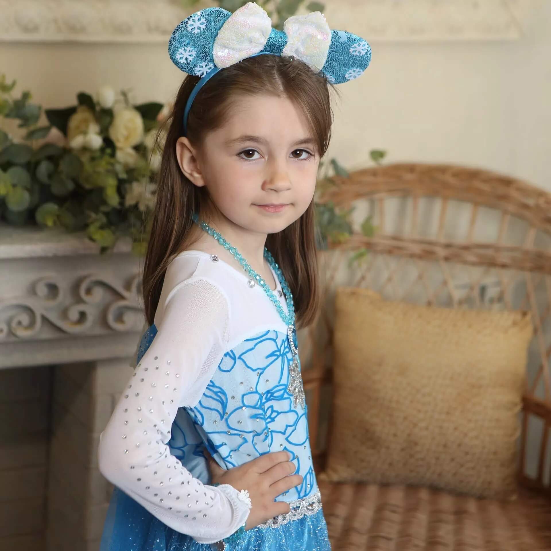 Elsa Snow Queen Princess Dress Blue