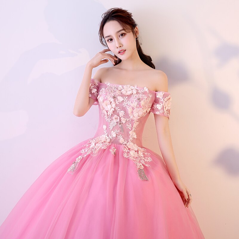 Kleid Prinzessin Rosa Bateau-Ausschnitt