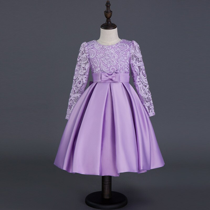 Prinzessin-Kleid Violett Langarm