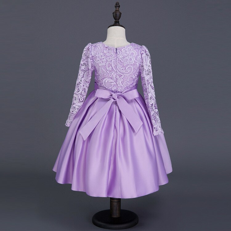 Prinzessin-Kleid Violett Langarm