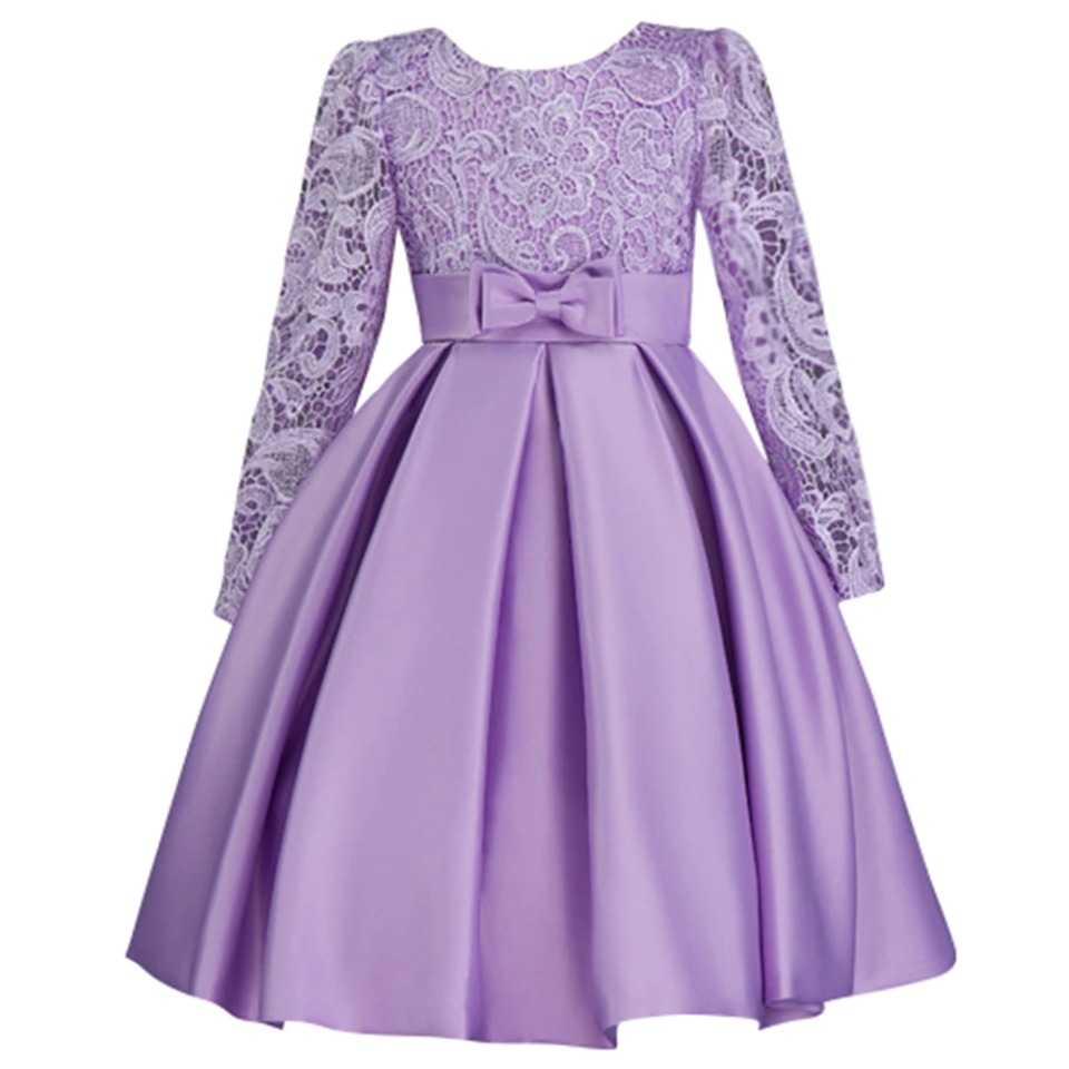 Prinzessin-Kleid Violett Langarm