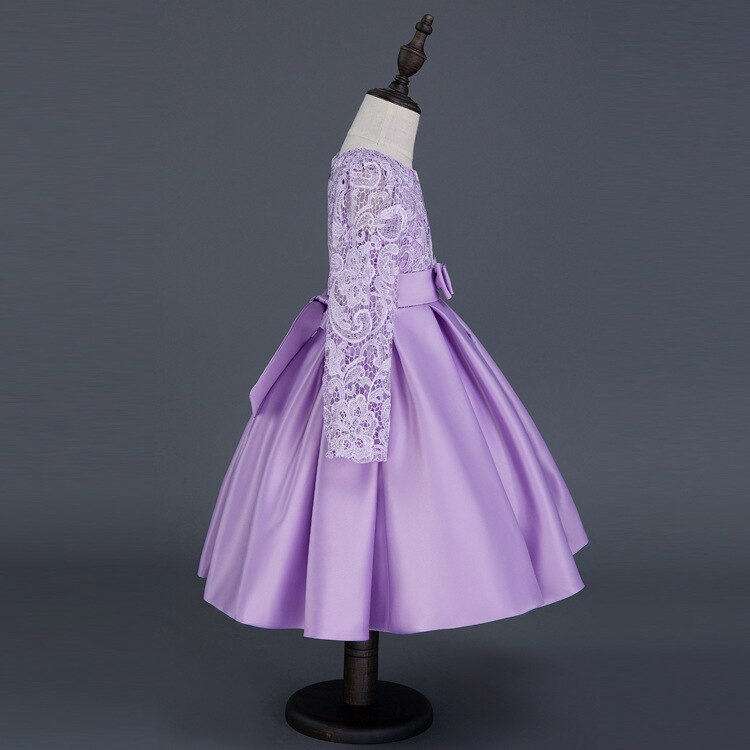 Prinzessin-Kleid Violett Langarm