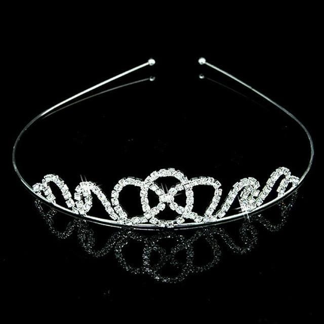 Gewellte Strass-Tiara