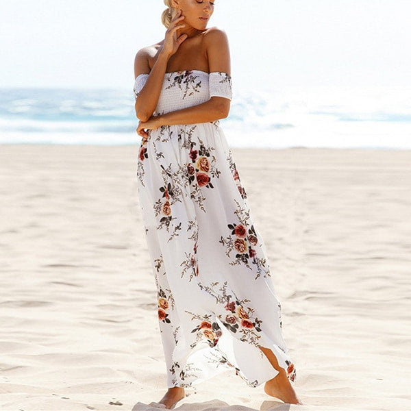 Bohemian chic floral maxi φόρεμα