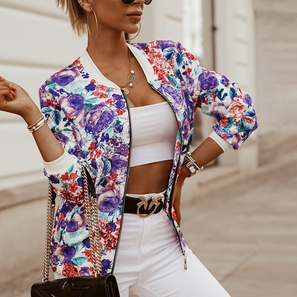 Floral casual σακάκι