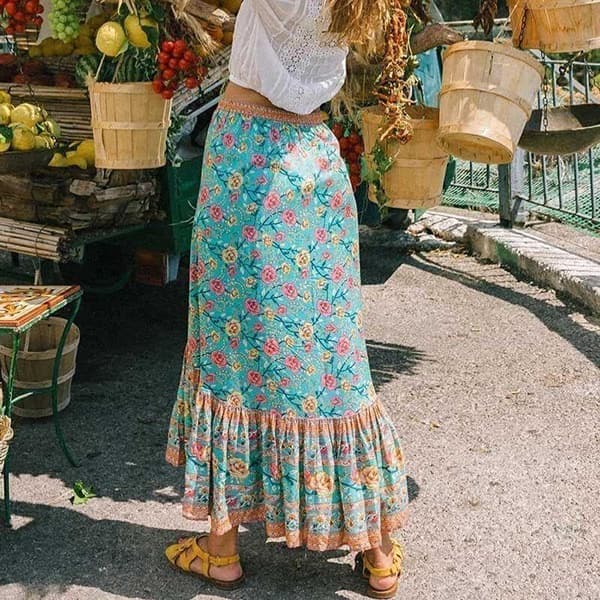 Vintage floral φούστα