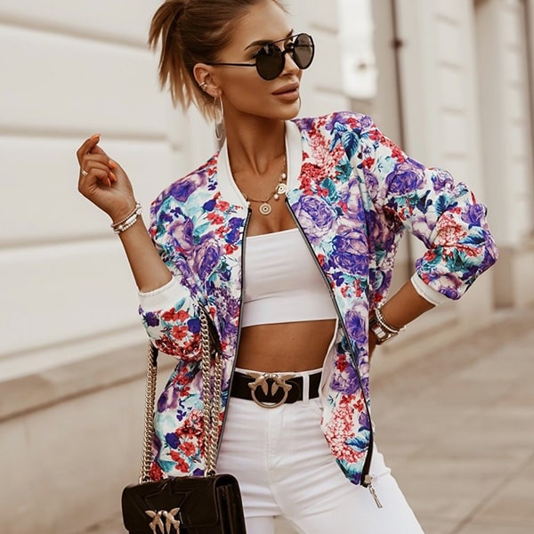 Floral casual σακάκι