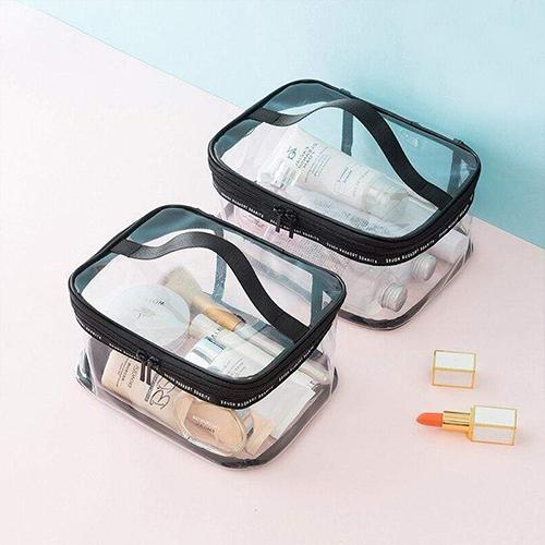 Stort transparent sminkfodral