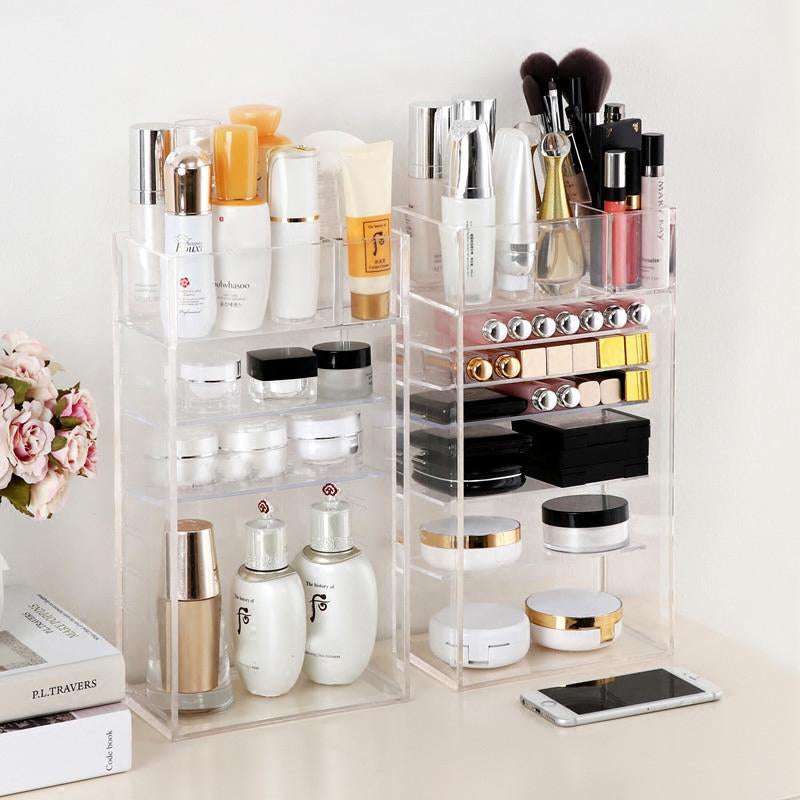 Stor transparent make up-organisator