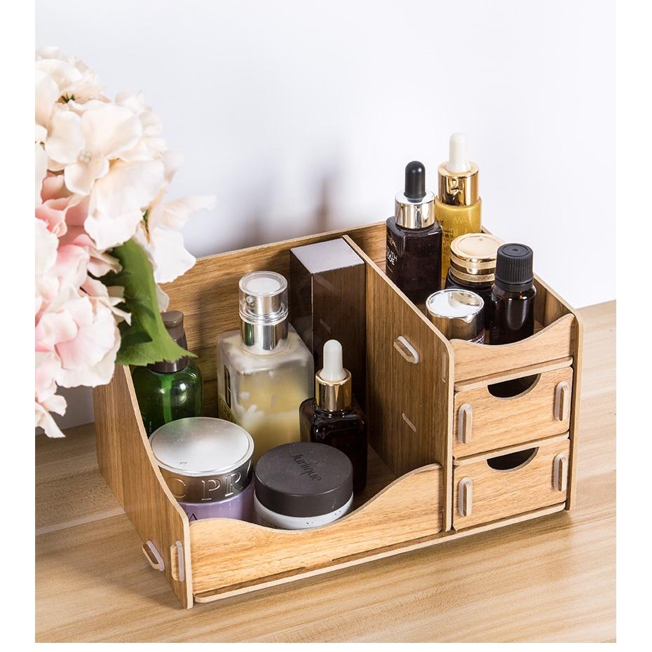Make-up-organisatör i trä