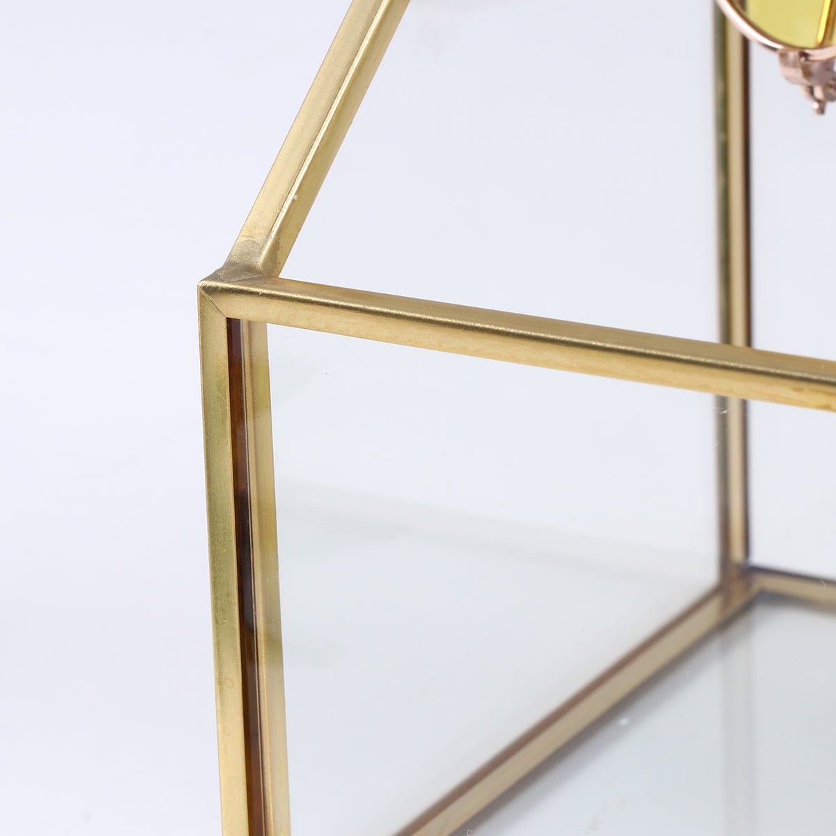 Transparent sminkväska i guld