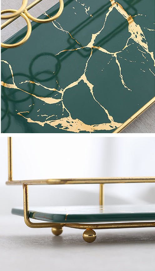 Golden Marble Make-up Organiser