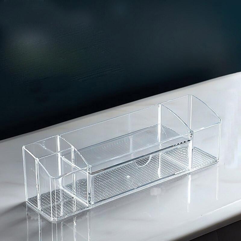Sminkhållare i transparent akryl