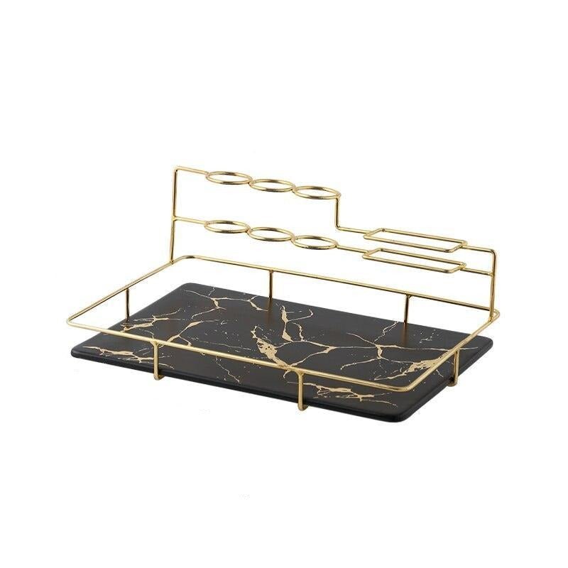 Golden Marble Make-up Organiser