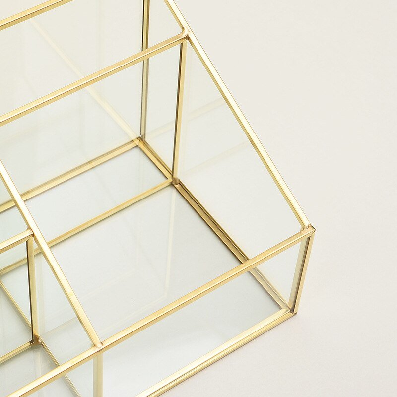Make-up-organisator i transparent glas