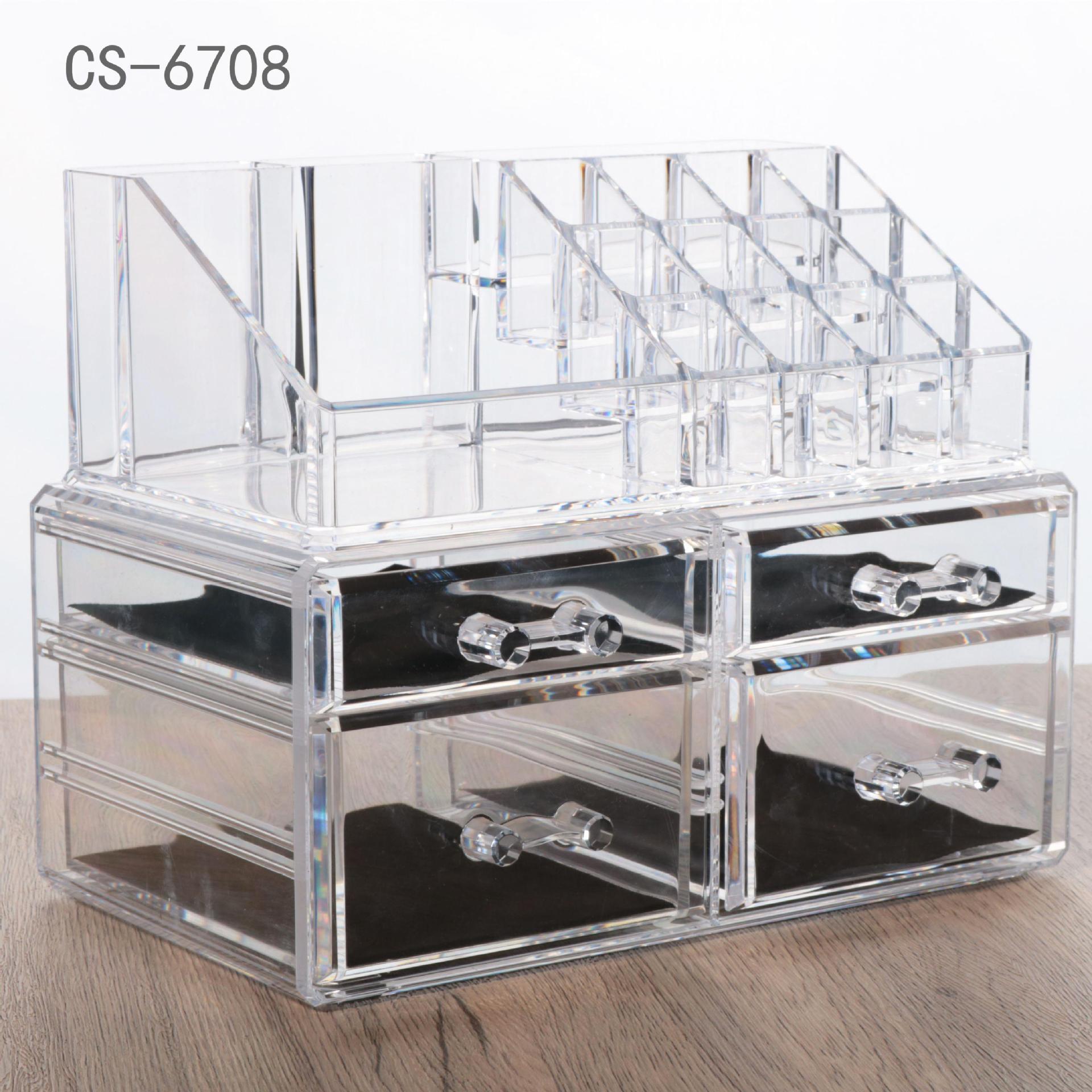 Transparent make-up-organisatör