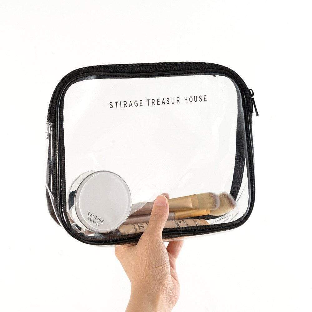 Stort transparent sminkfodral
