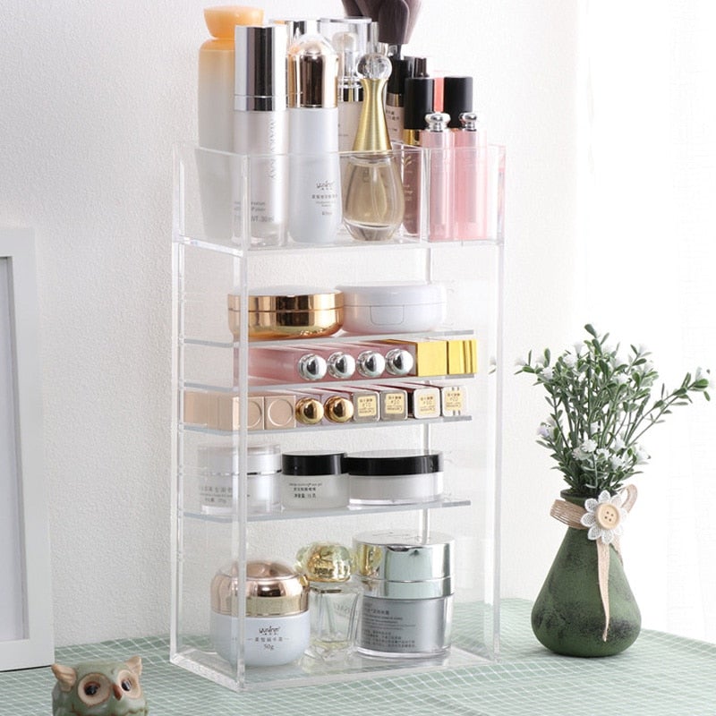 Stor transparent make up-organisator