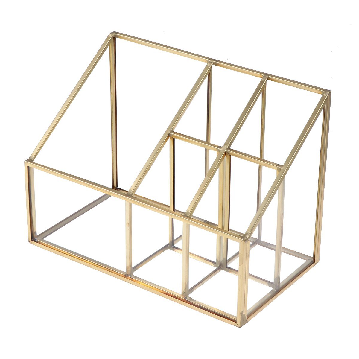 Transparent sminkväska i guld