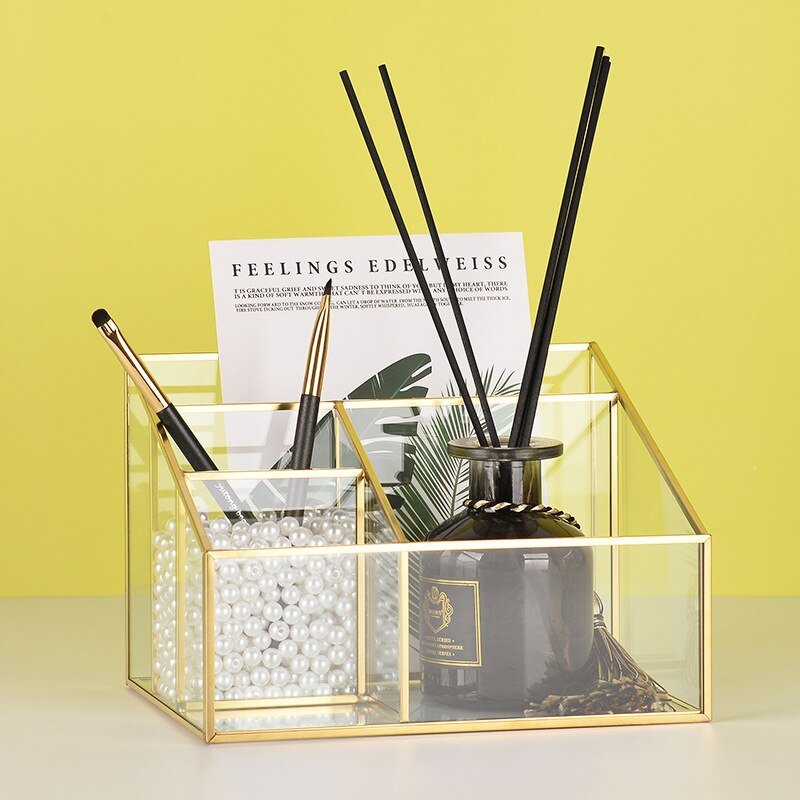 Make-up-organisator i transparent glas