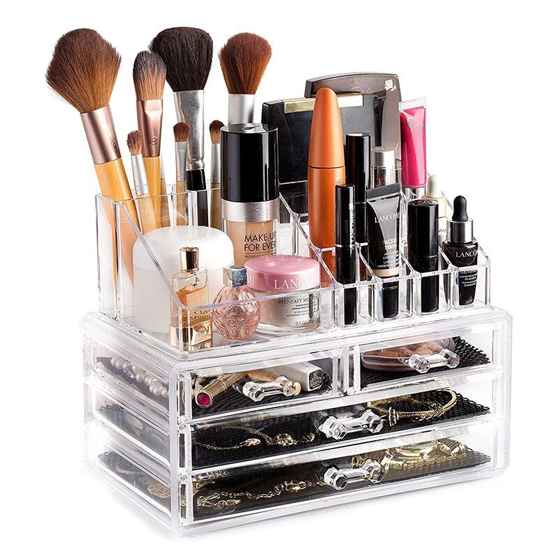 Transparent make-up-organisatör