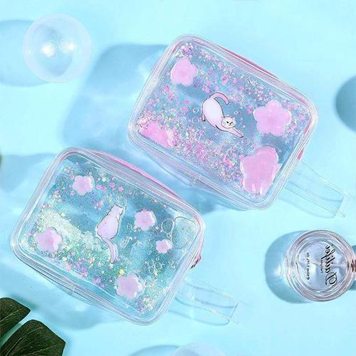 Toalettväska i genomskinlig plast för flickor