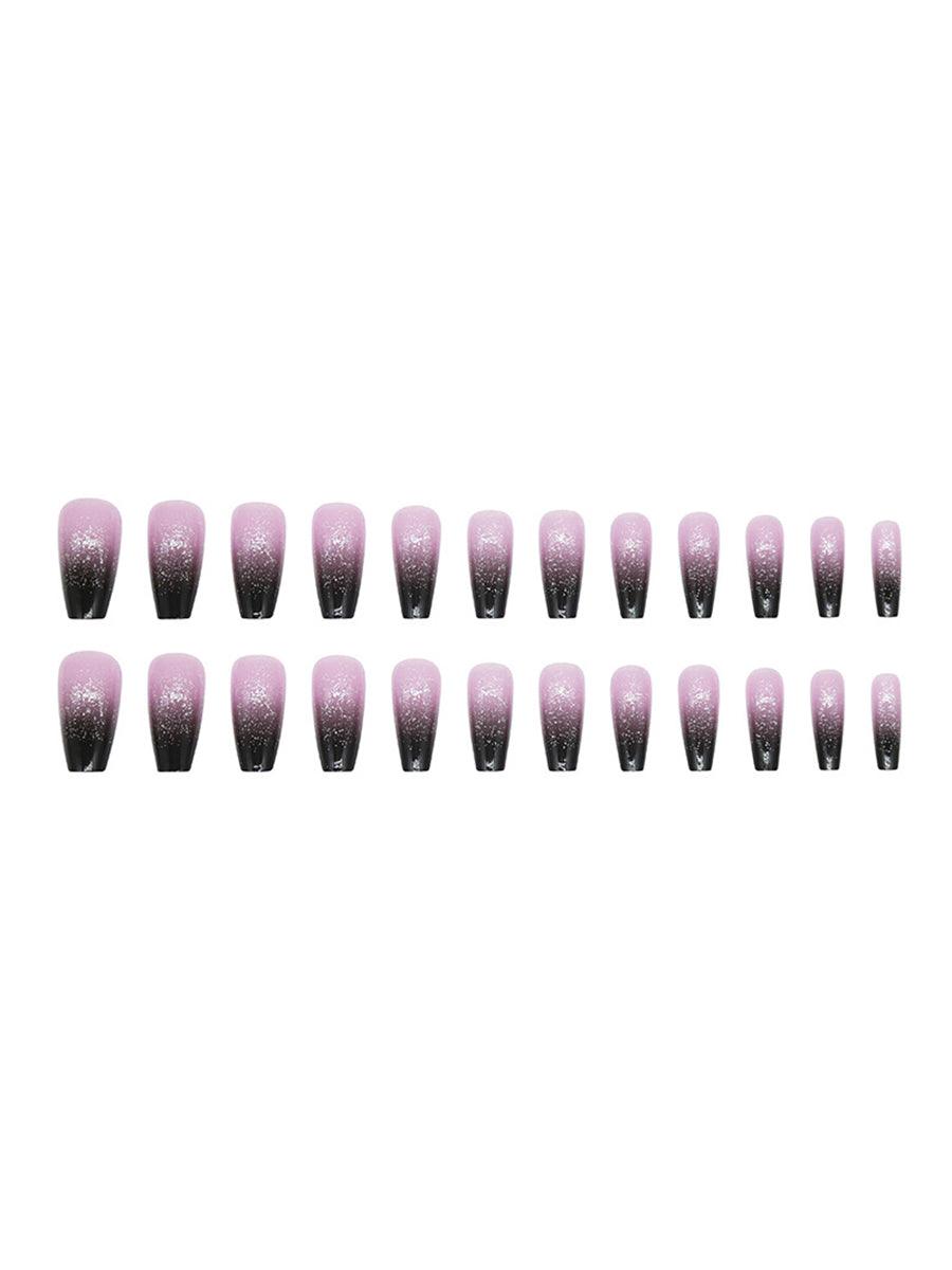 Galaxy Starlight Gradient Black Nail Art LF372