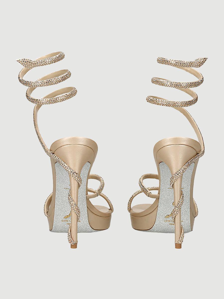 Snake Rhinestone Pumps med åben tå MHE1077