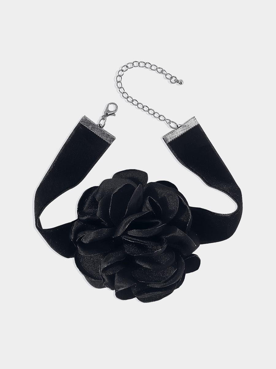 Collier ras du cou à fleurs en rosette de style chic MSE00167