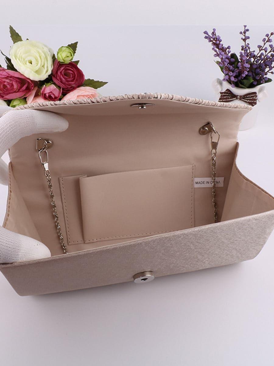 Rynkede clutches med indlagte rhinsten MNBF052