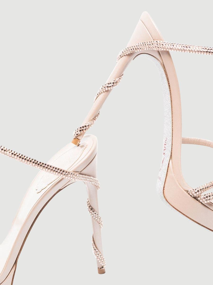 Snake Rhinestone Pumps med åben tå MHE1077