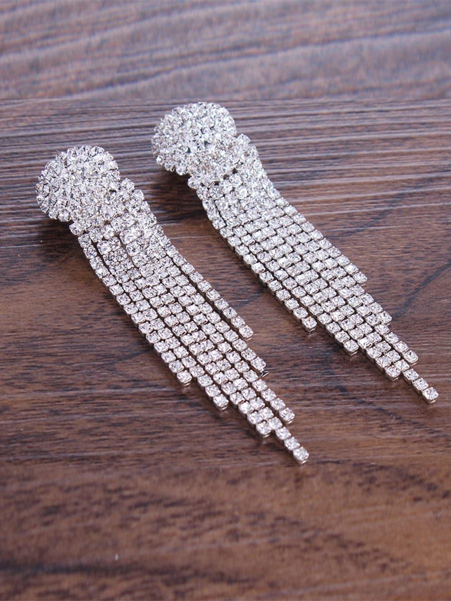 Missord MSE101074 Rhinestone Tassel øreringe