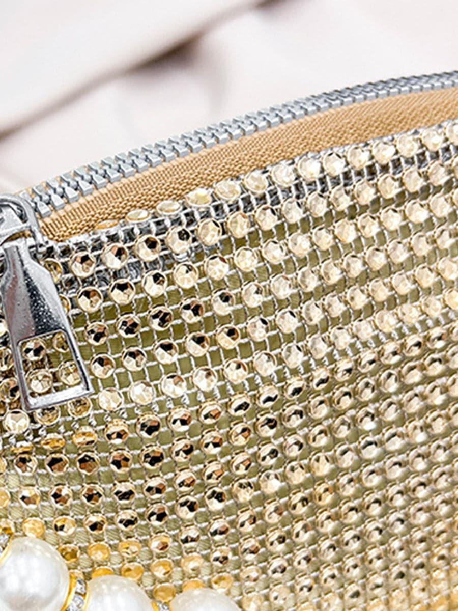 Mini Faux Pearl Decor Sac d'épaule MNBF097