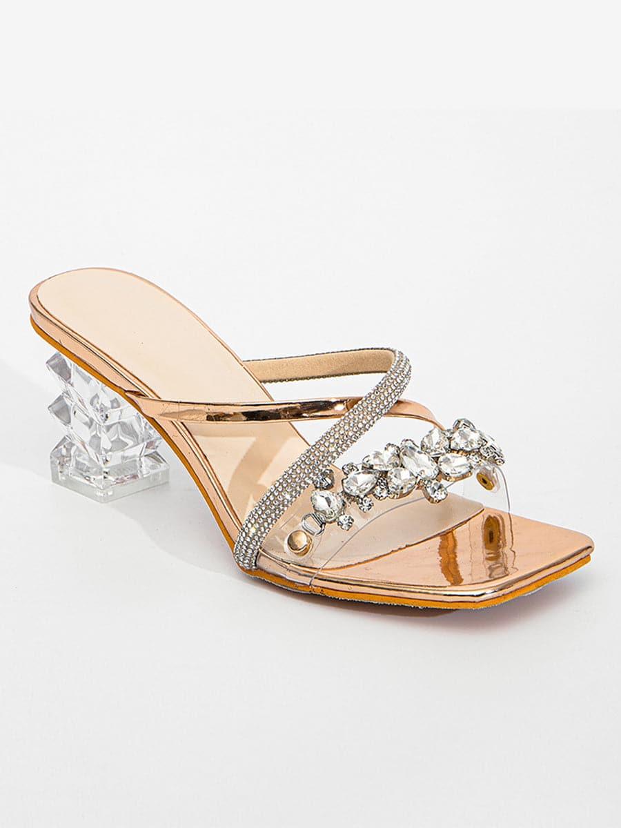Inlay Pierre Carré Tête Cristal Épais Homecoming Talons MHE1046