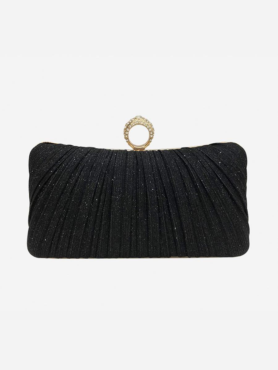Skinnende ruched Ring Banquet Party Clutch Bags MNBF058
