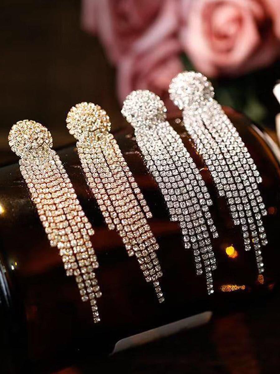 Missord MSE101074 Rhinestone Tassel øreringe