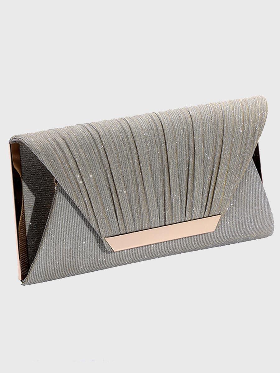 Foldbar aftenclutch med clips MNBF007