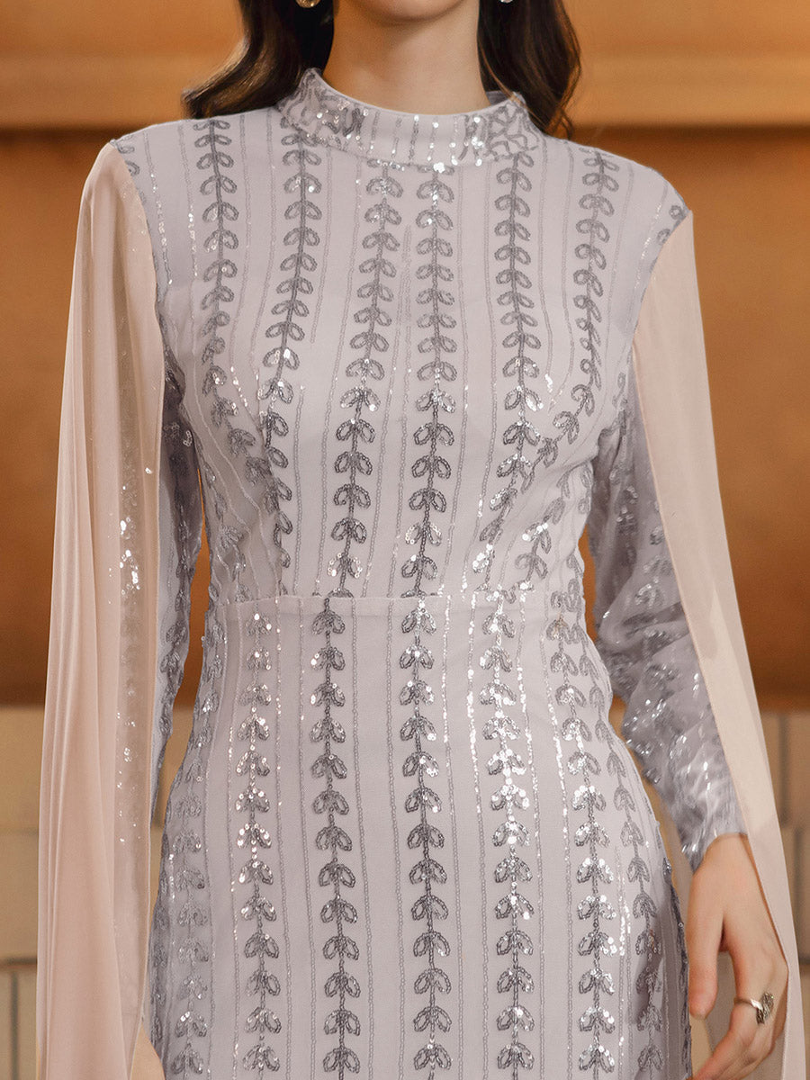 Standkrave Leaf Sequin Arabian Dress MES00626